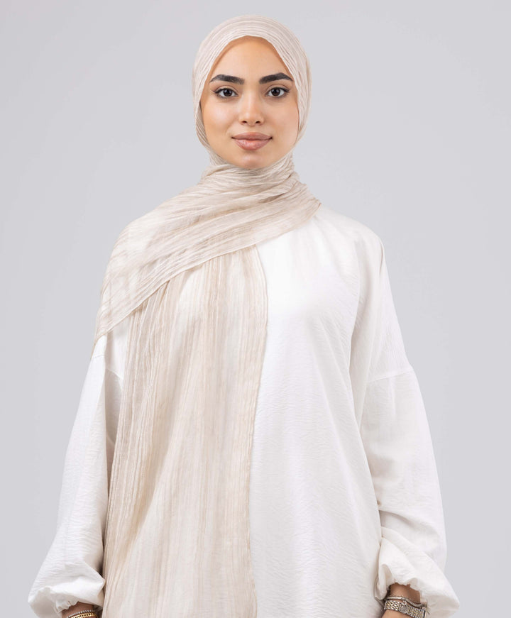 Gloss Silk Stripes Scarf