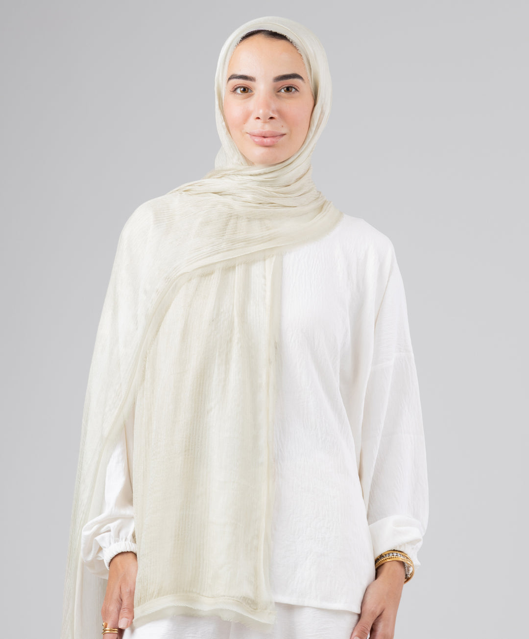 Silk Linen Line Scarf