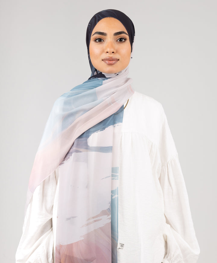 Marble Mist Chiffon Scarf