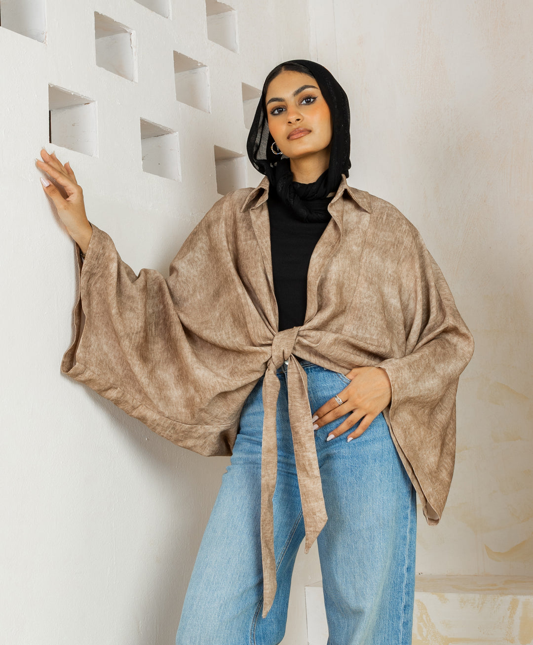 Linen Cropped Kimono