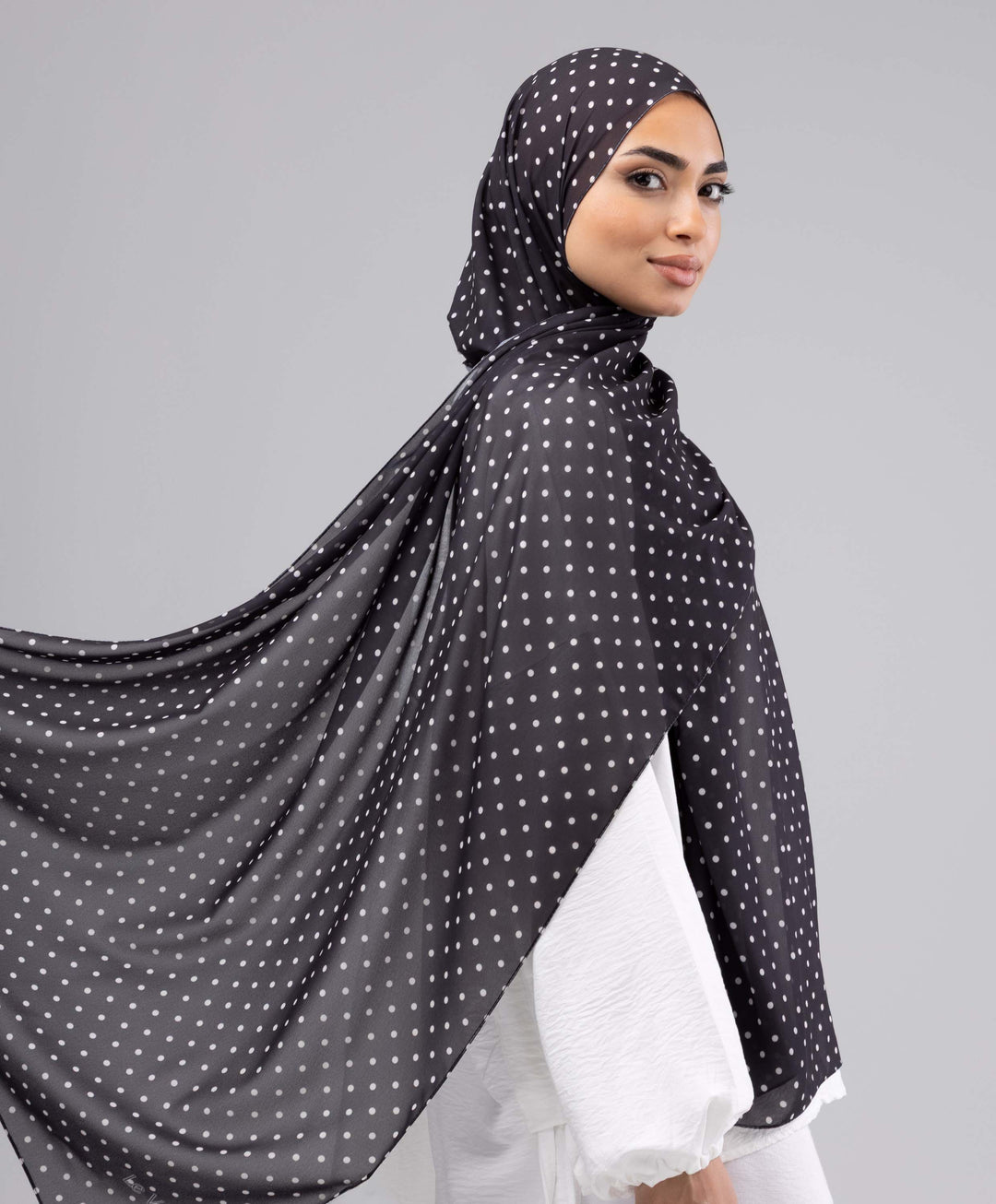 Chess Dots Chiffon Scarf