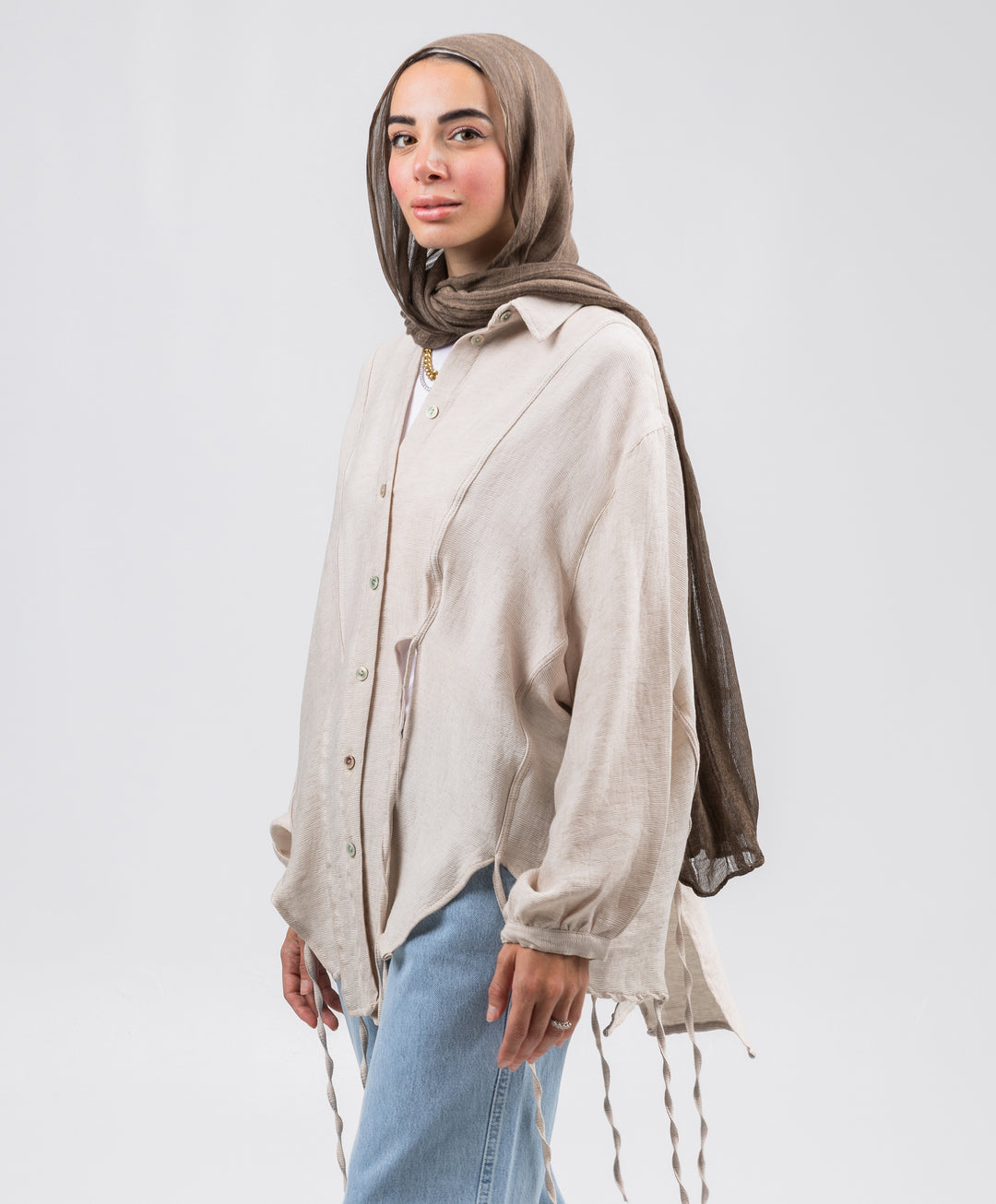 Tassel Linen Shirt