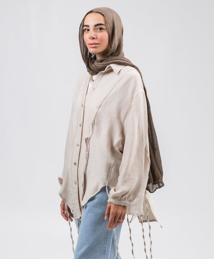 Tassel Linen Shirt