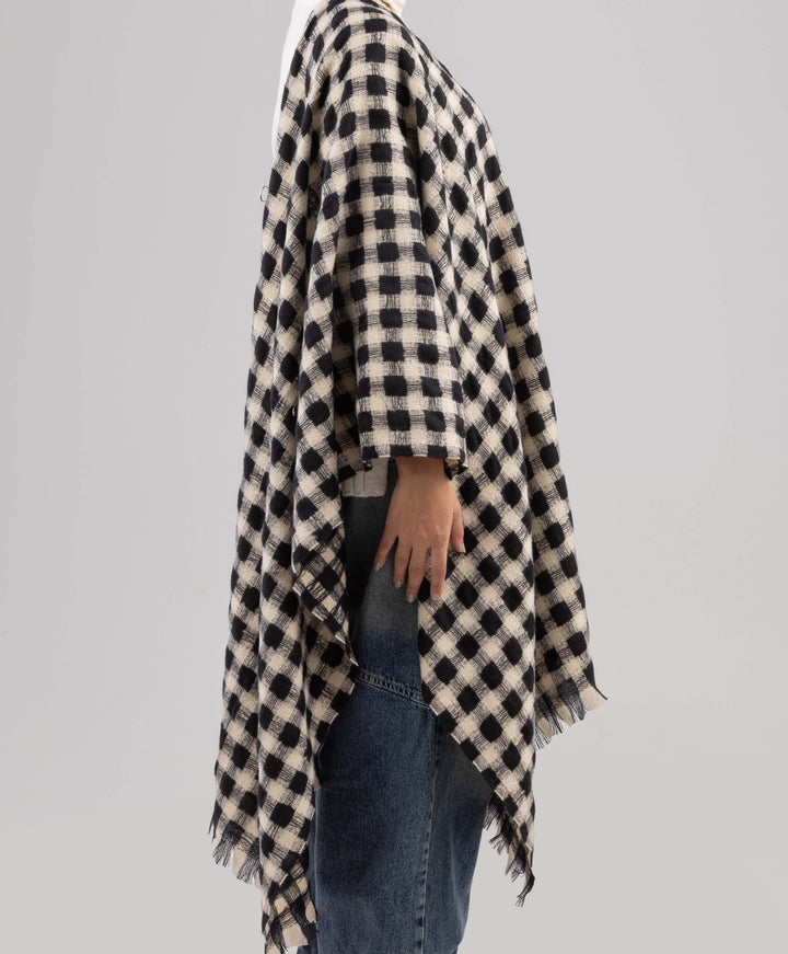 Block Check Winter Shawl