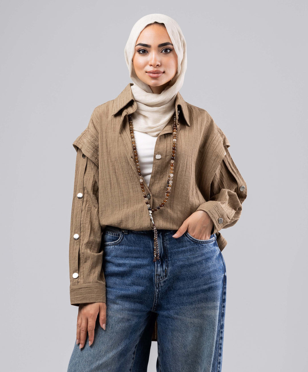 Buttoned Crushed Shirt