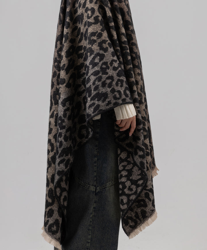 Leopard Winter Shawl