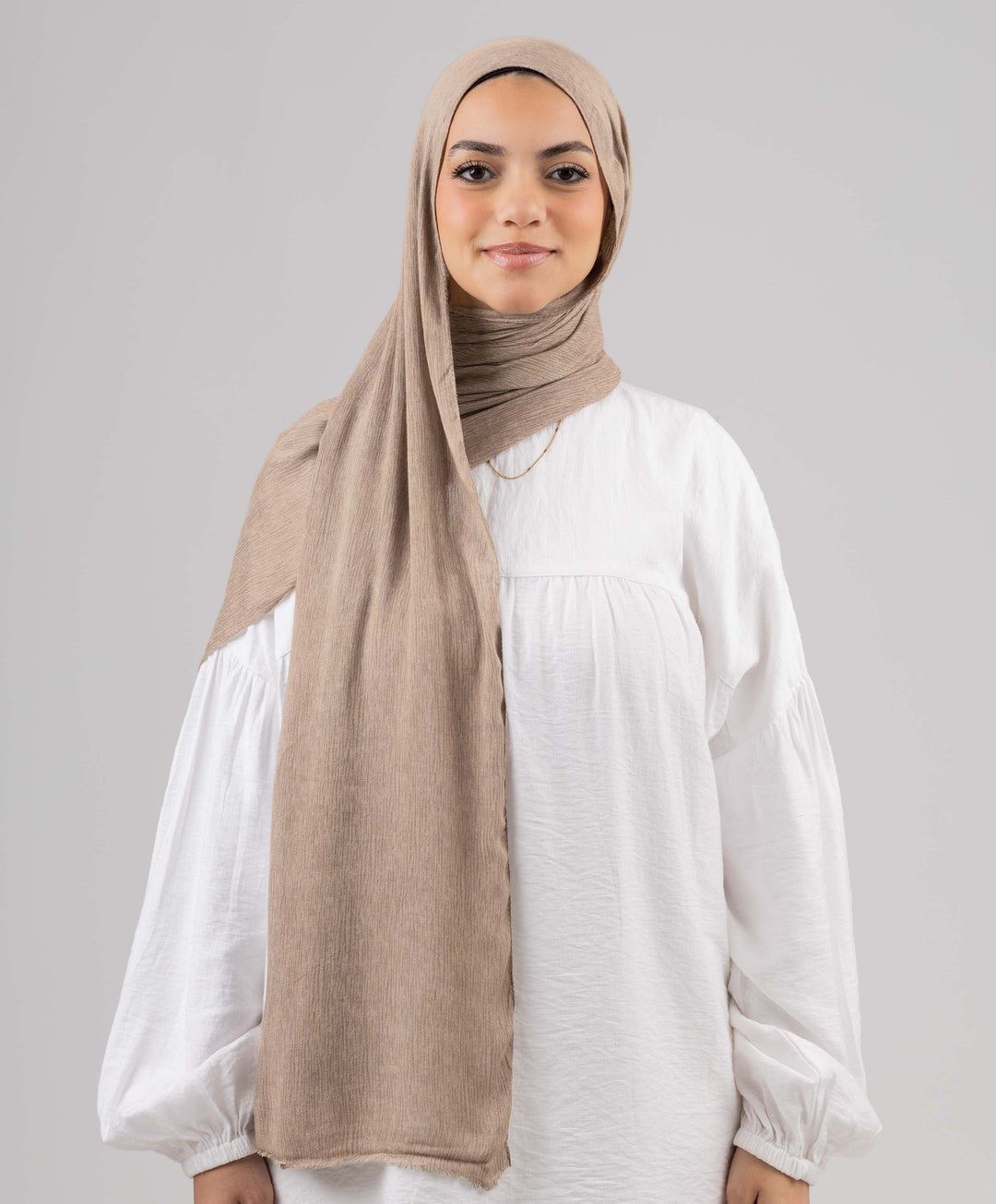 Foggy Marble Tassels Cotton Scarf
