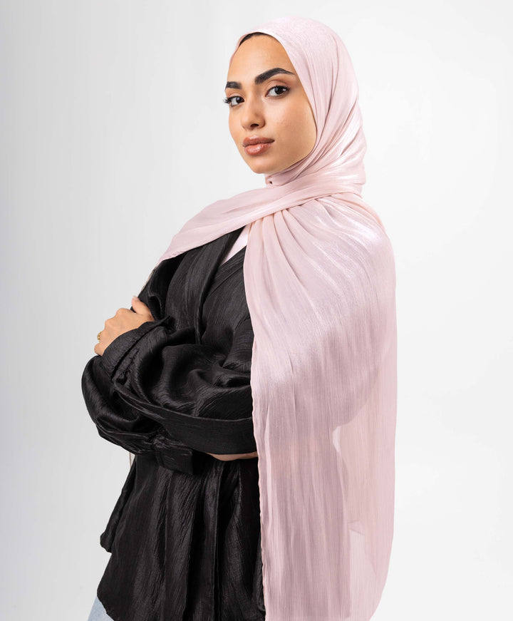 Organza Crinkle Satin Scarf
