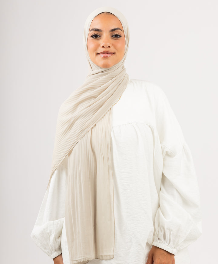 Pleated Chiffon Scarf