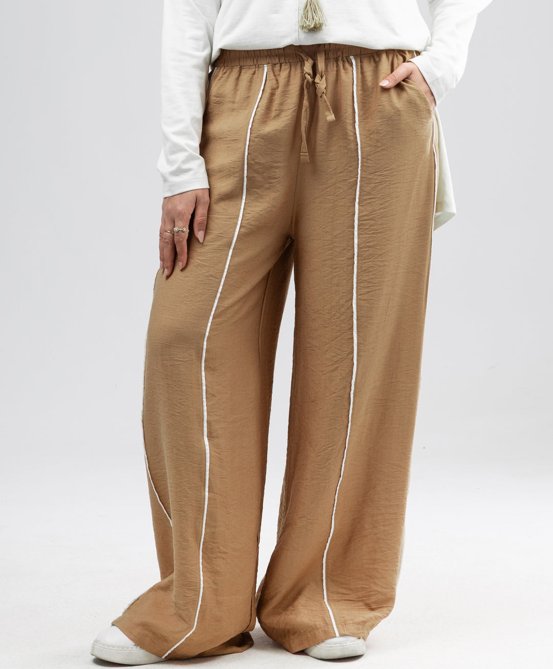 Piping Linen Pants