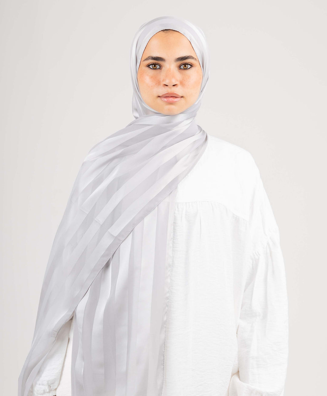 Lined Satin Chiffon Scarf