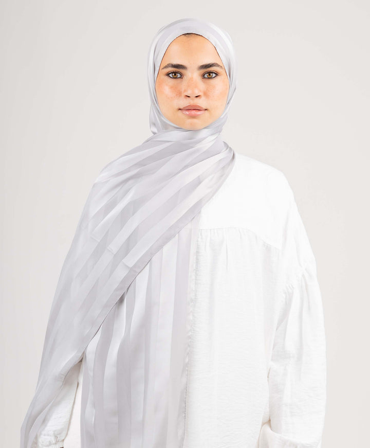Lined Satin Chiffon Scarf