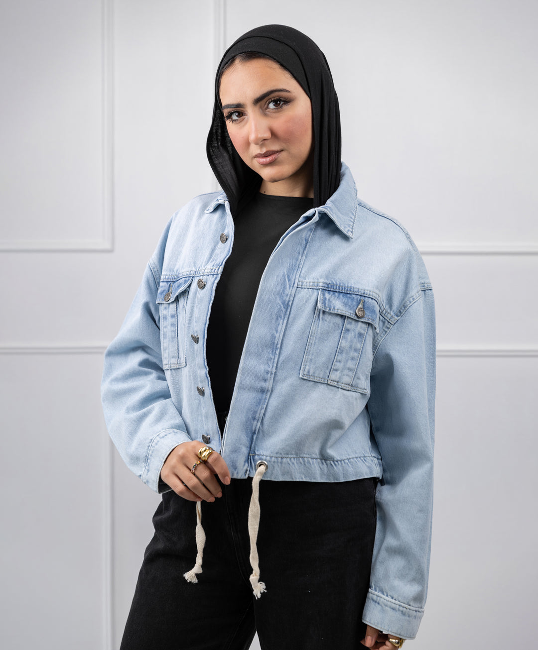 Corded Short Denim Jacket