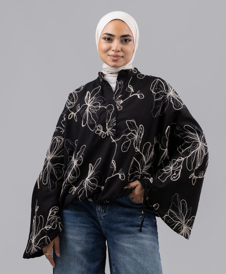 Botanical Embroidered Blouse