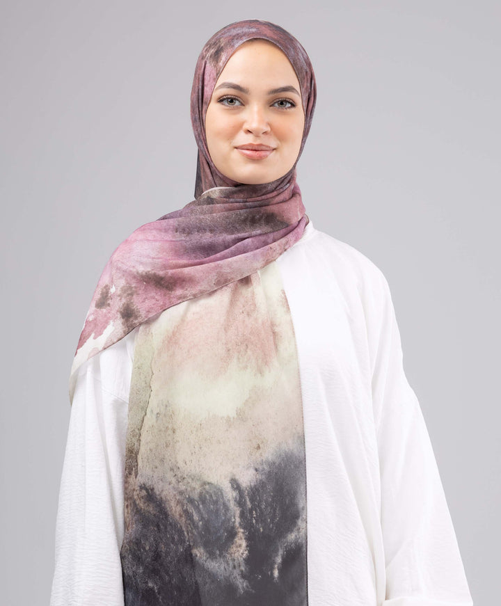 Twilight Bloom Chiffon  Scarf