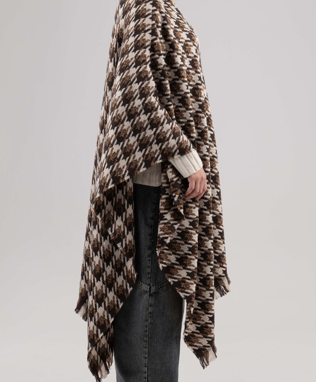 Mixed Houndstooth Shawl