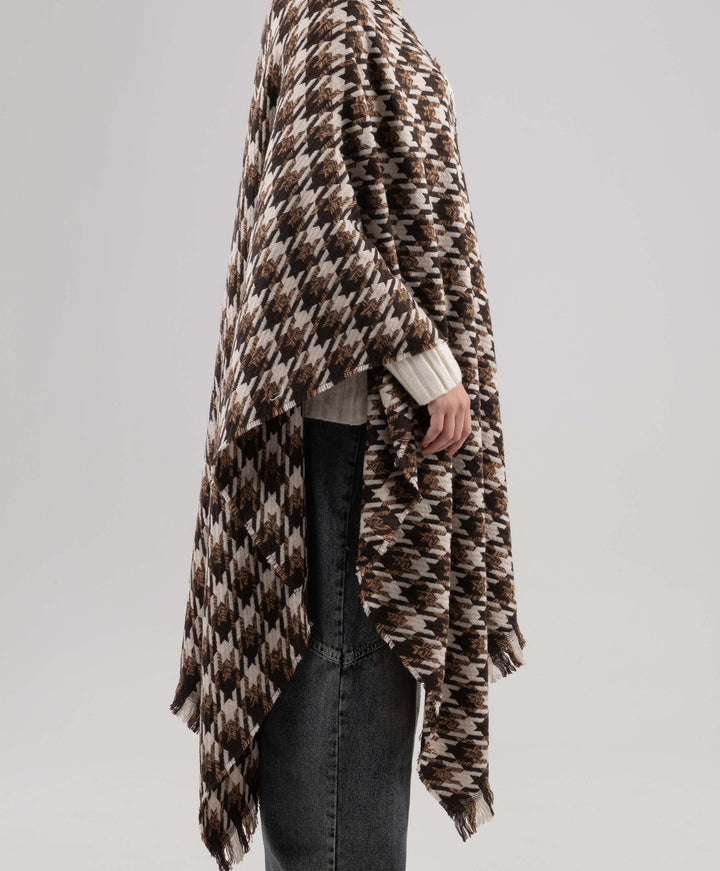 Mixed Houndstooth Shawl