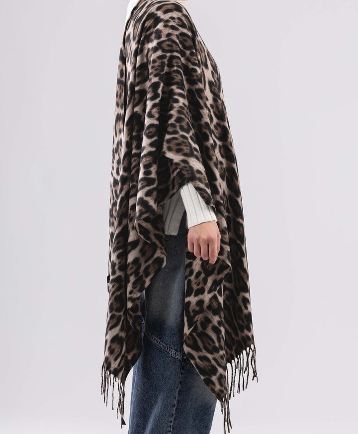 Cozy Leopard Winter Shawl