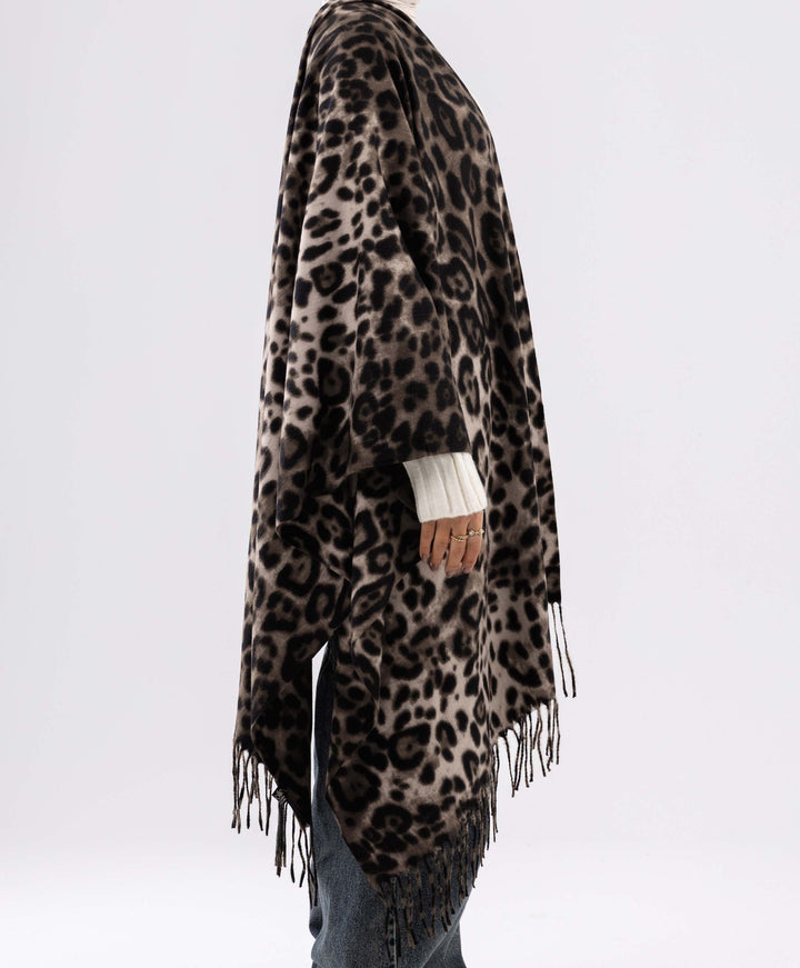 Casual Leopard Winter Shawl