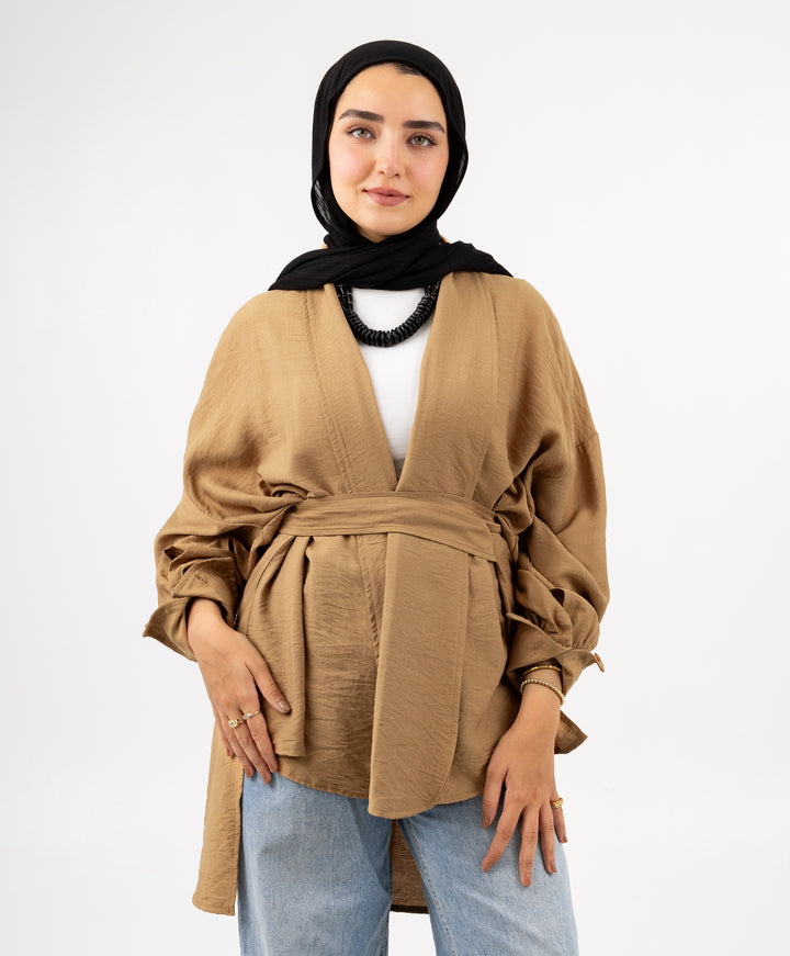 Linen Wrap Kimono