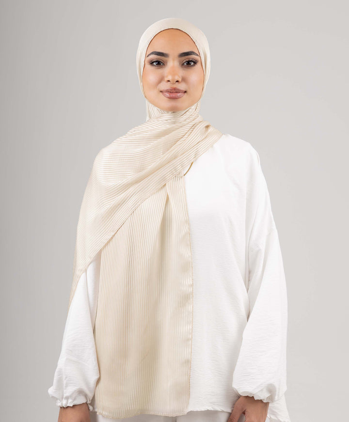 Lined Satin Chiffon Scarf