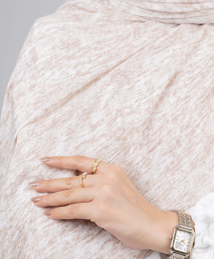 Foggy Marble Tassels Cotton Scarf