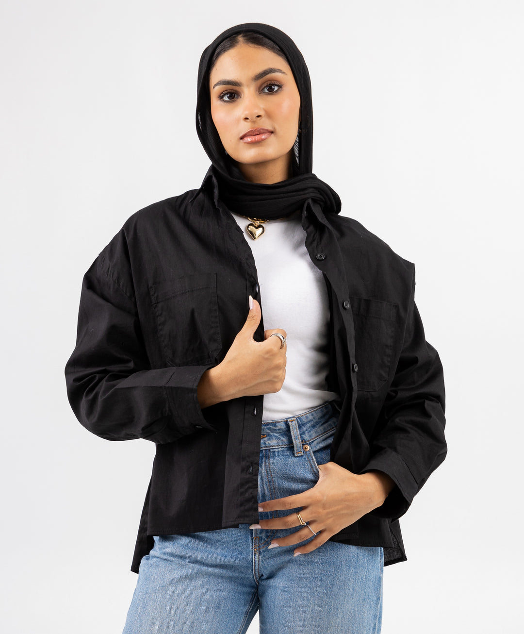 Basic Short Poplin Shirt