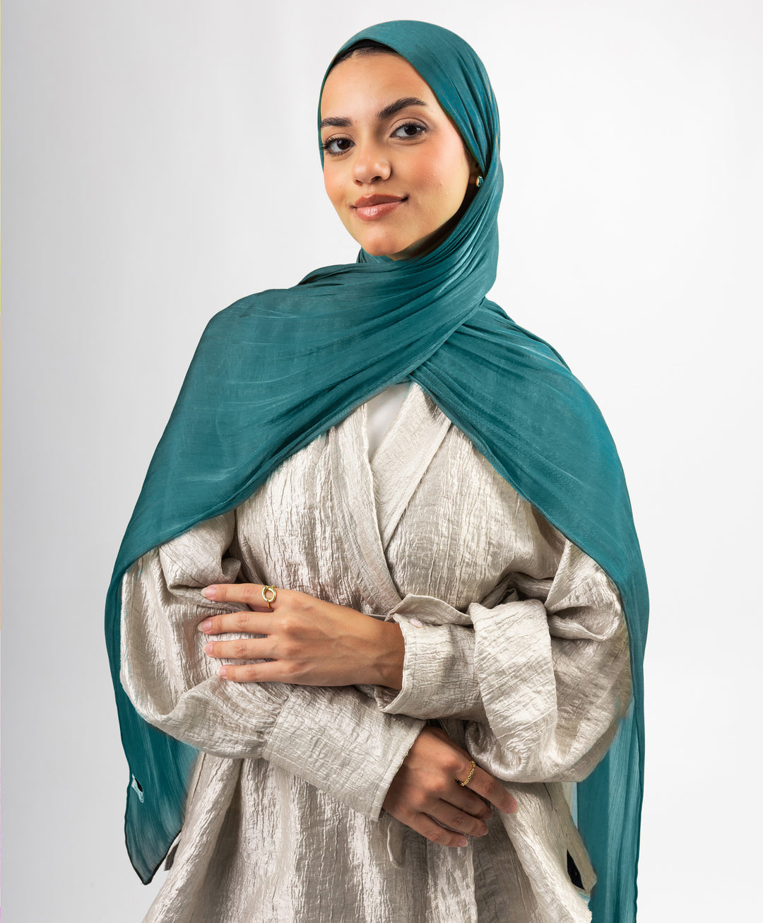 Organza Crinkle Satin Scarf