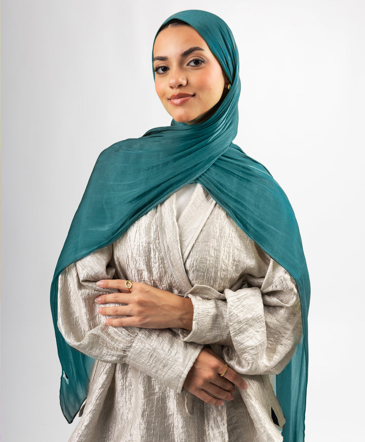 Organza Crinkle Satin Scarf