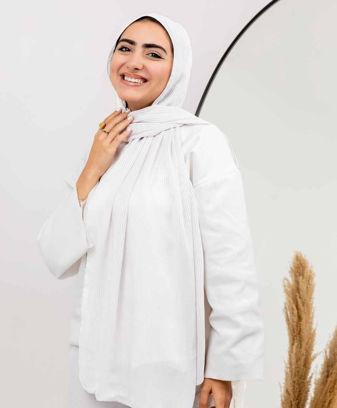 Lined Satin Chiffon Scarf