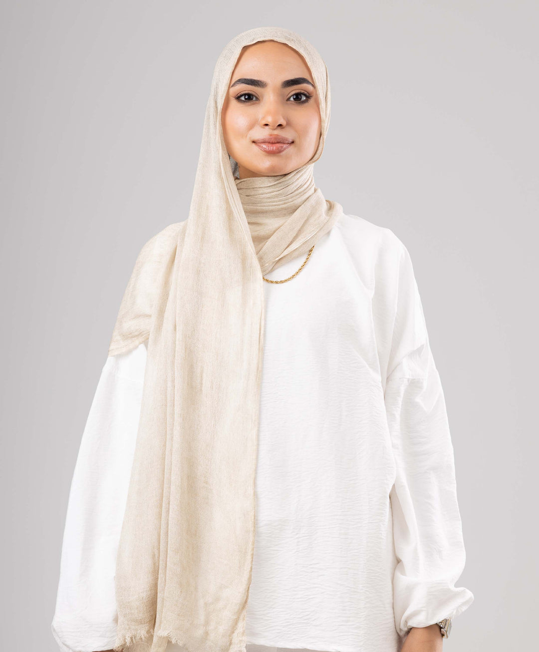 Fuzzy Linen Marble Scarf