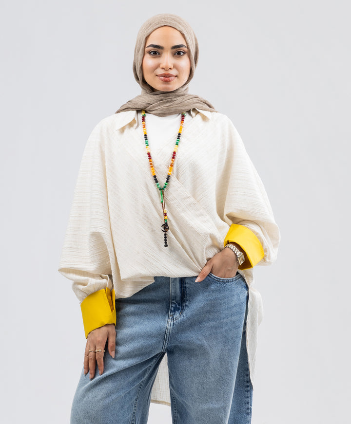Cross Linen Blouse