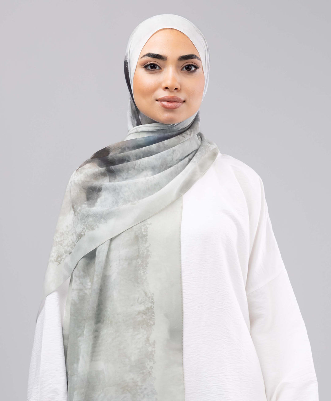 Shadow Marble Chiffon Scarf