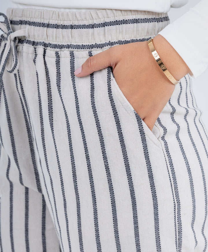 Pure Linen Stripped Pants