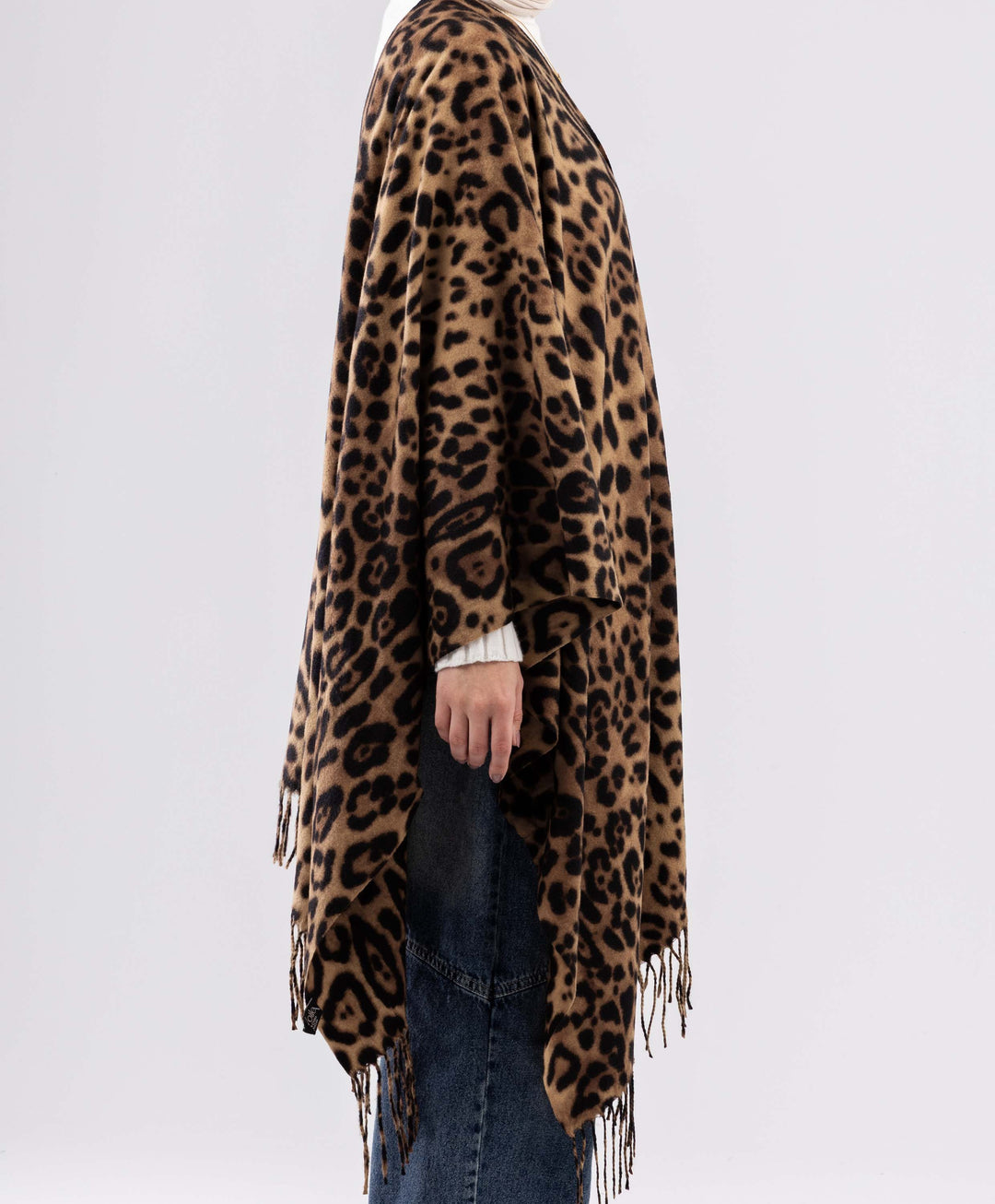 Golden Leopard Winter Shawl