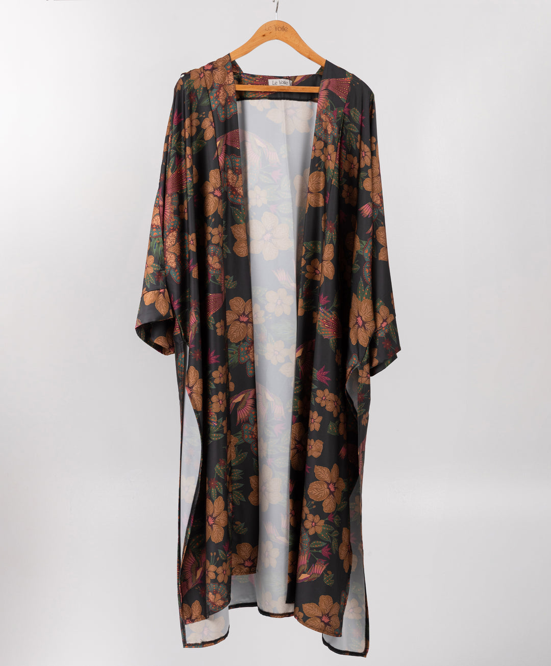 Printed Satin Kimono