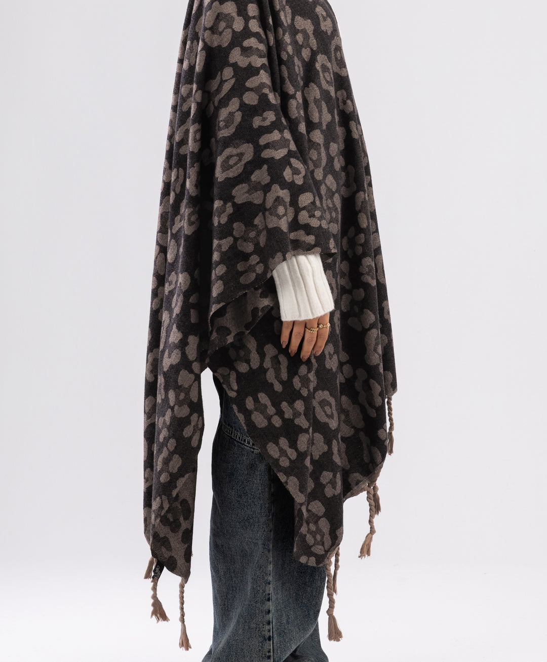 Stone Leopard Winter Shawl