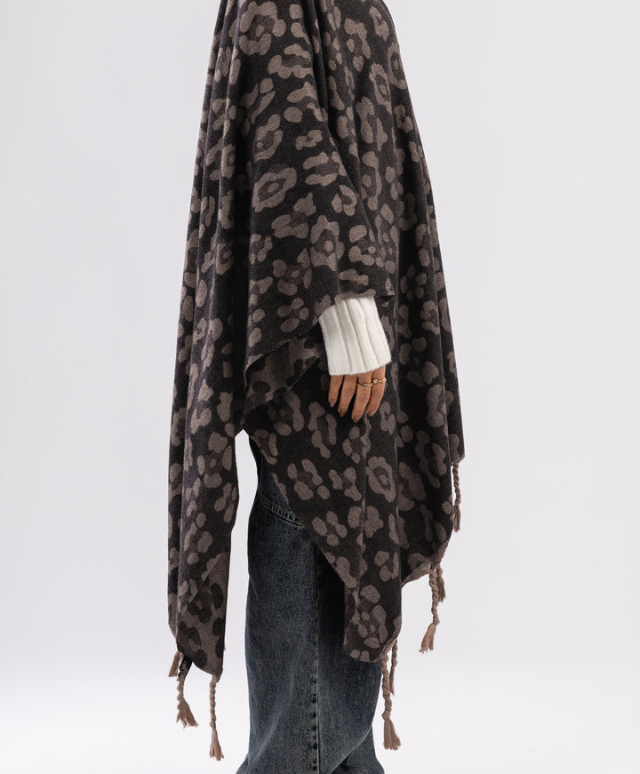 Stone Leopard Winter Shawl