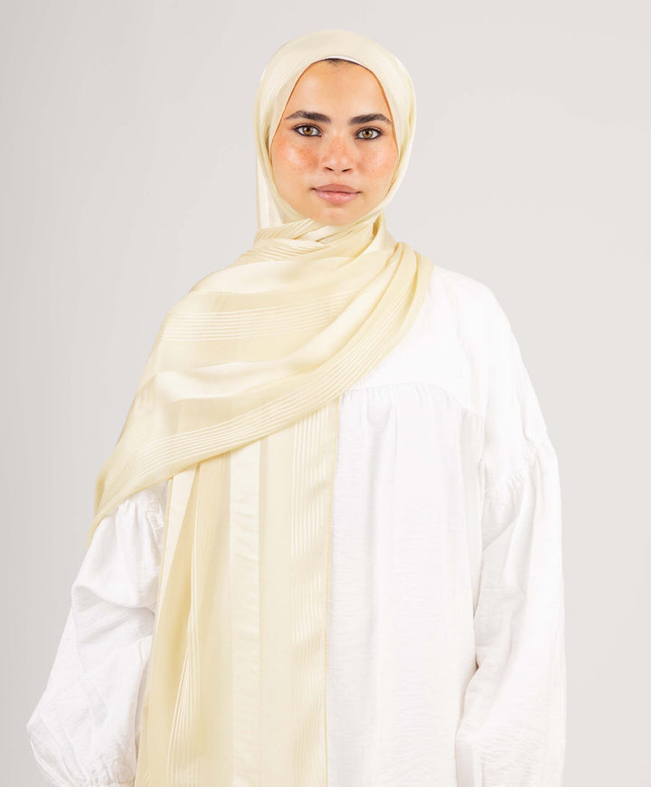 Stately Satin Chiffon Scarf