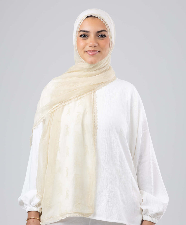 Lace Luxe Crinkle Scarf