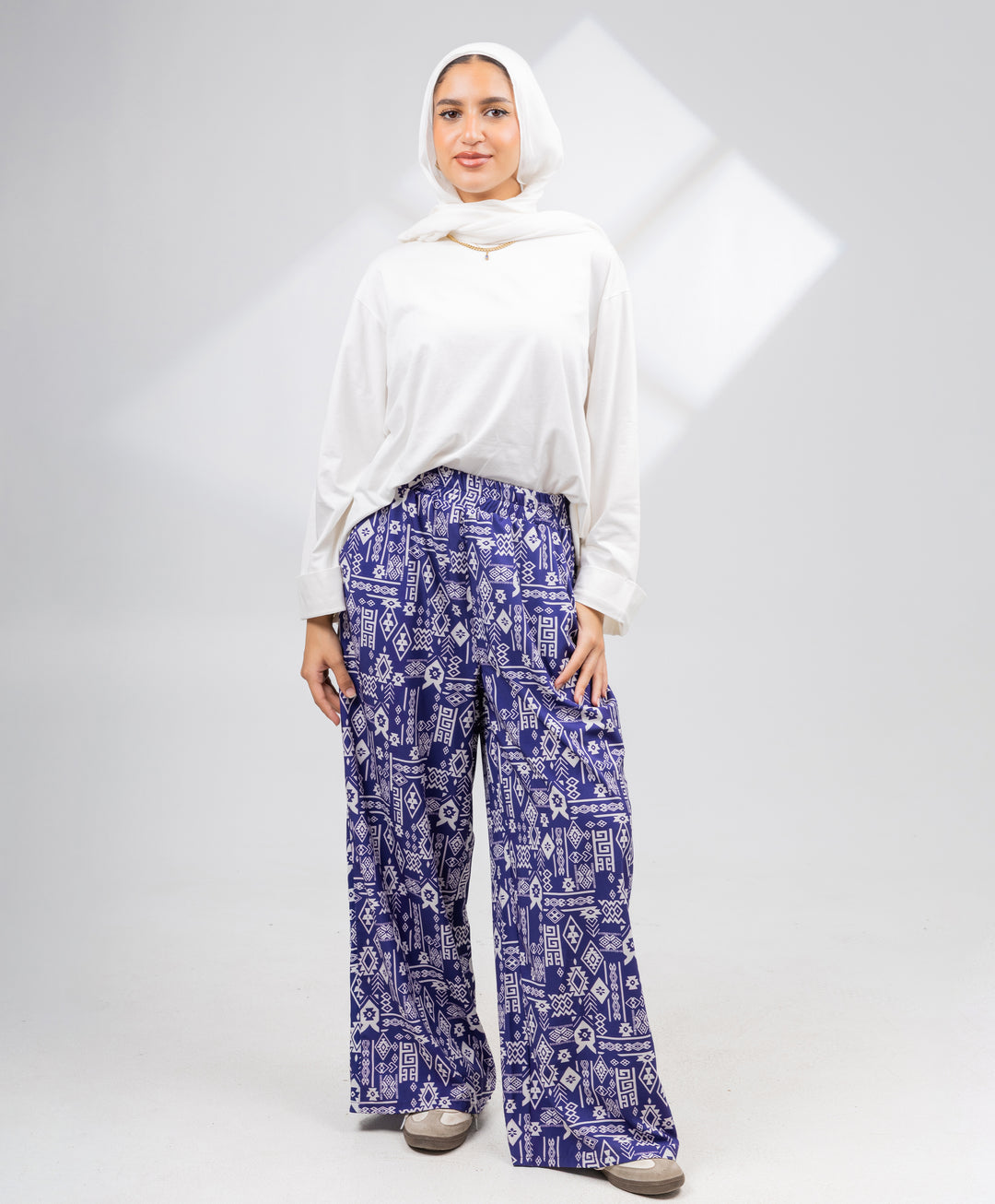 Printed Satin Pants