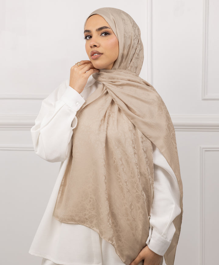 Satin jacquard Scarf