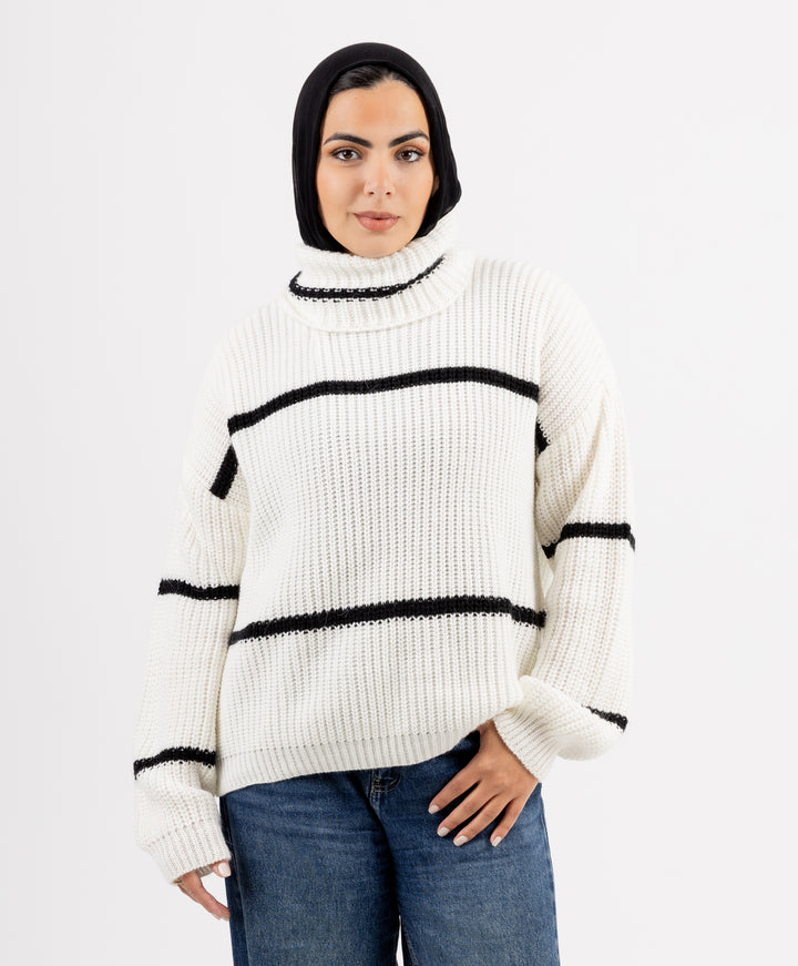 Wide Striped Pullover