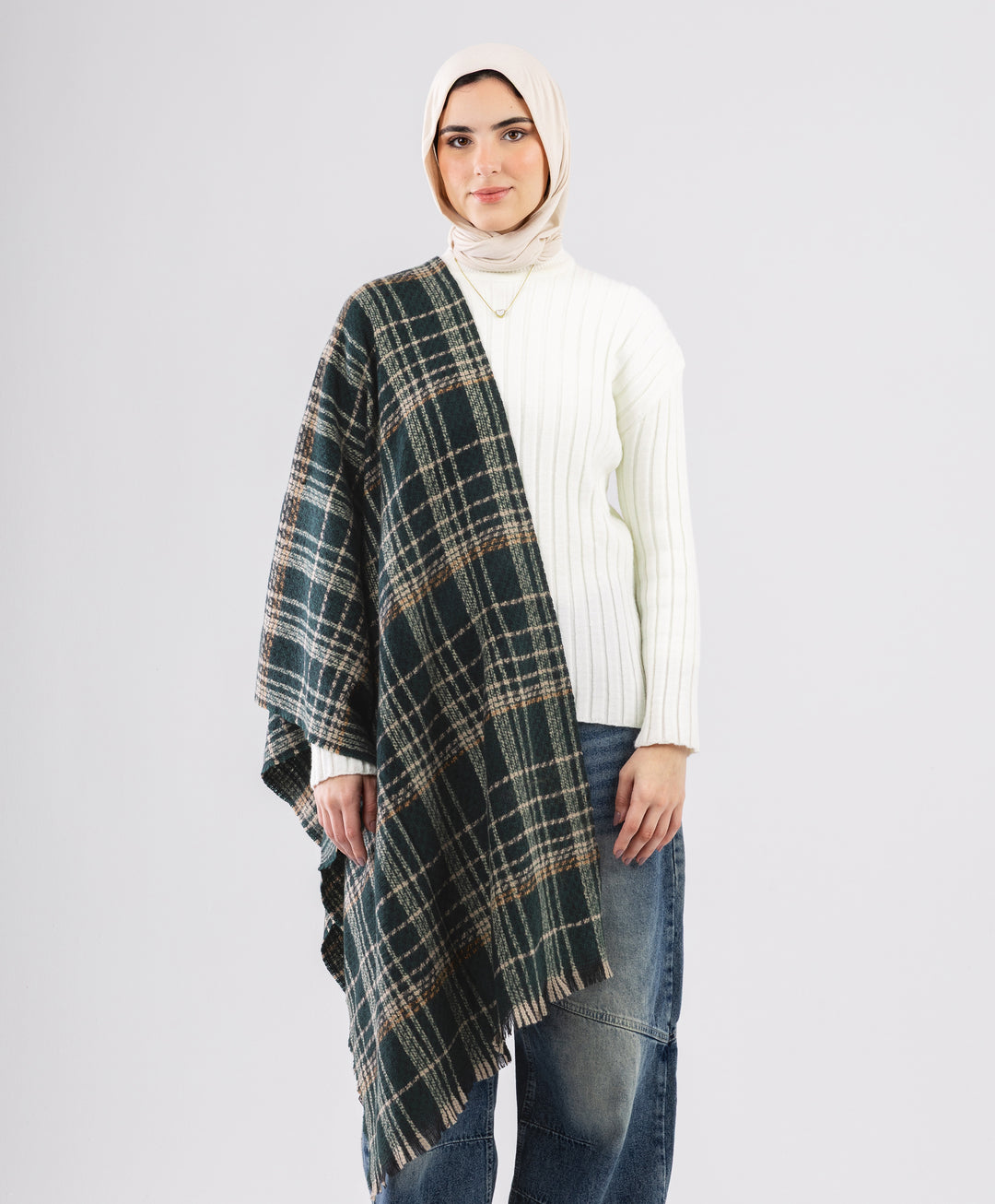 Comfy Plaid Shawl