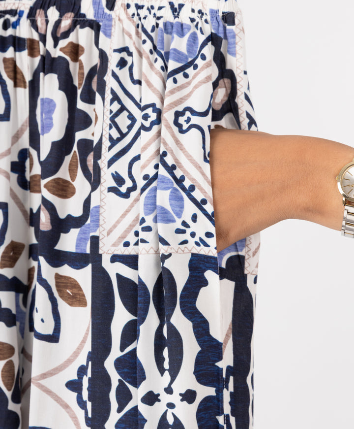Geometric Linen Pants