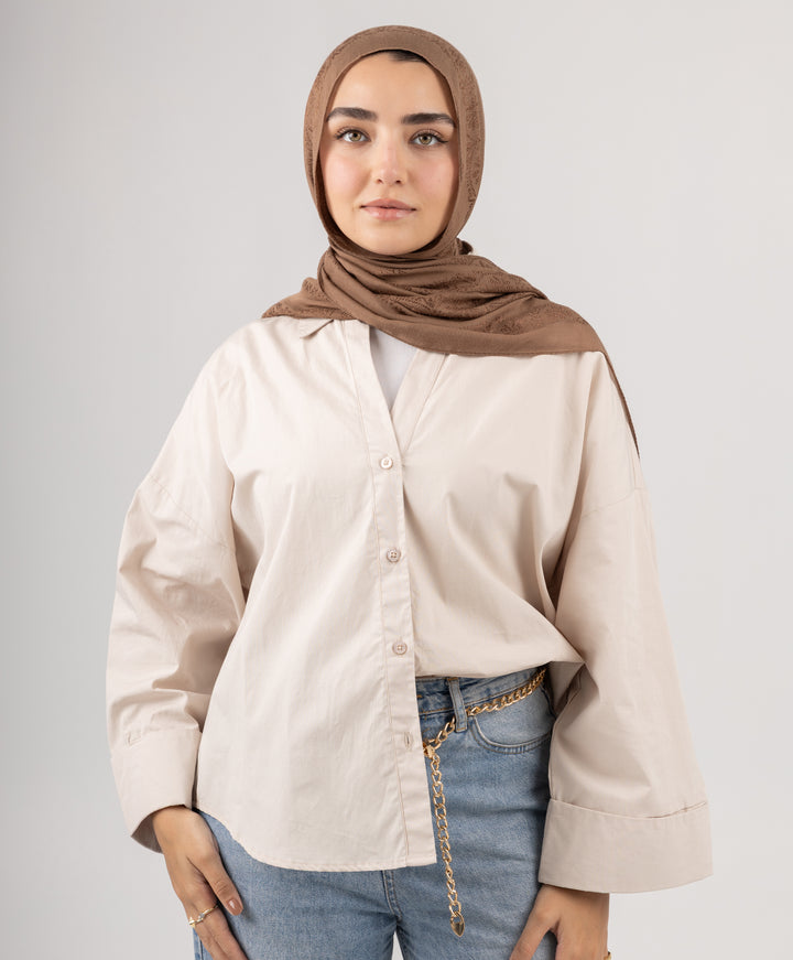 Loose Poplin Shirt