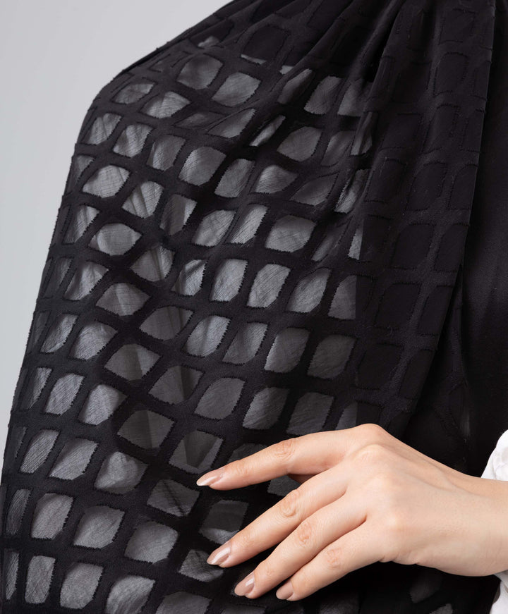 Noir Chiffon Scarf