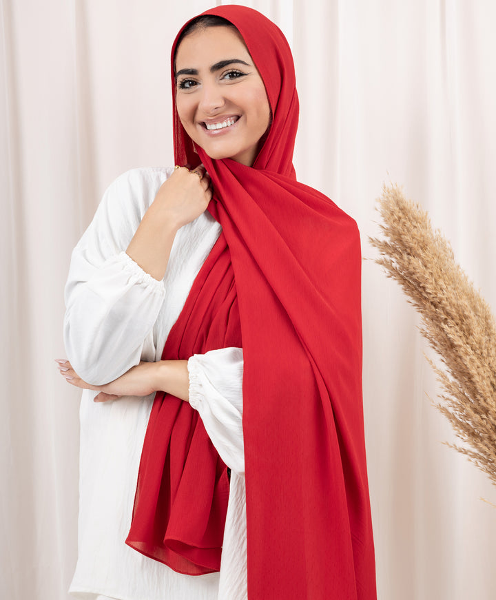 Dots Crinkle Chiffon Scarf