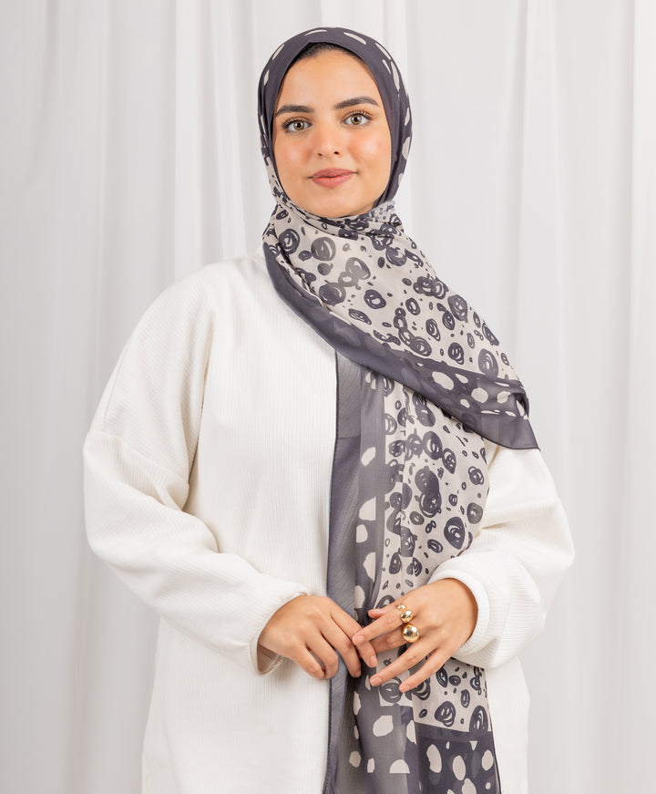 Dalmatian Chiffon Scarf