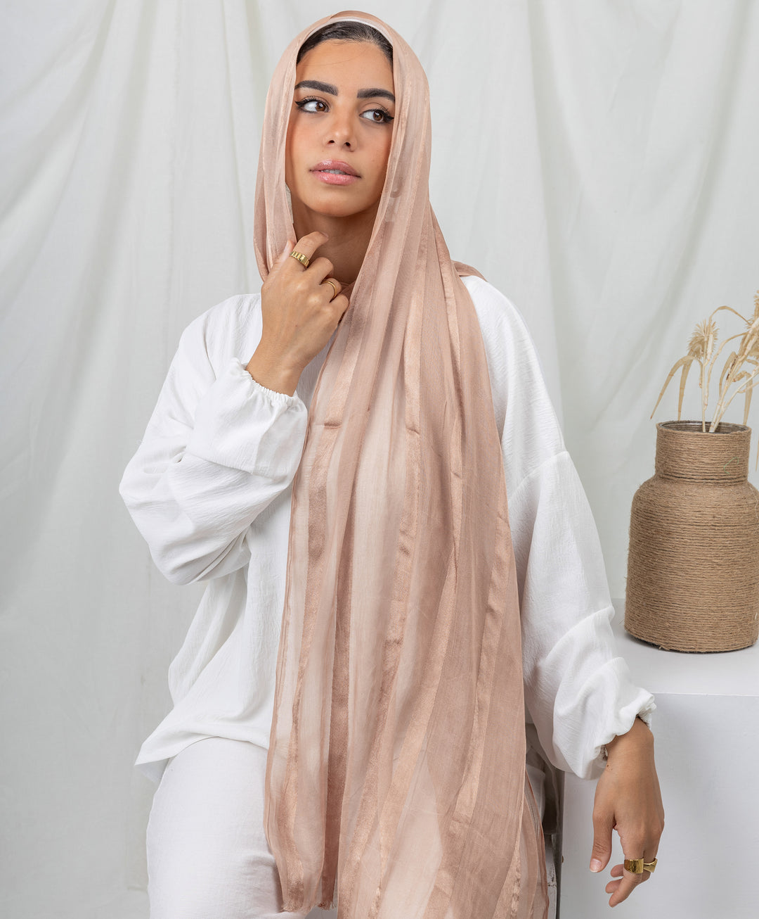 Lustrous Linen Scarf